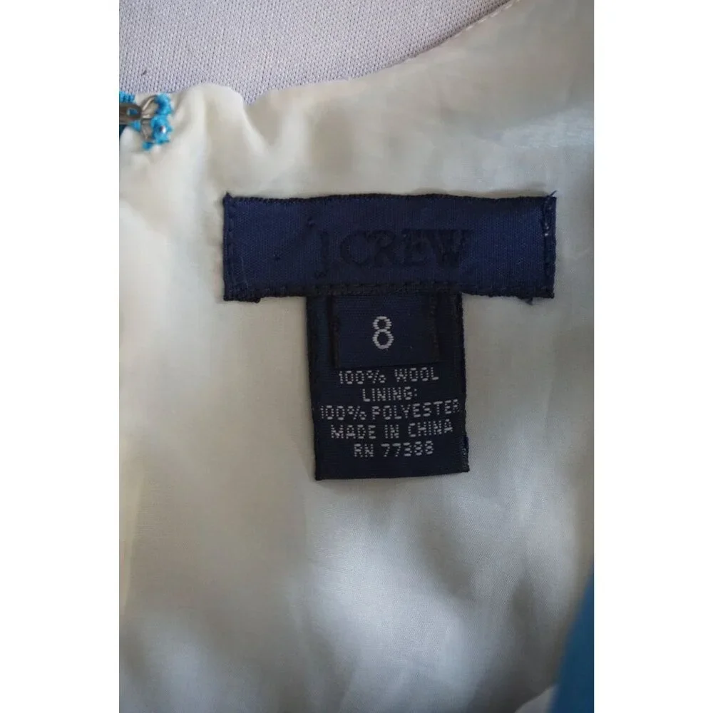 J.Crew Women Blue Sheath Dress – Size 8 - Picture 6 of 6